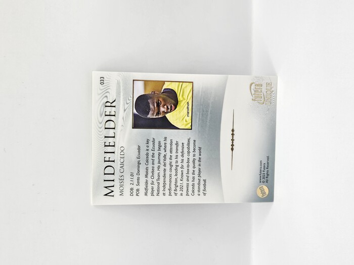 2023 Futera Moises Caicedo ''Midfielder'' No.033