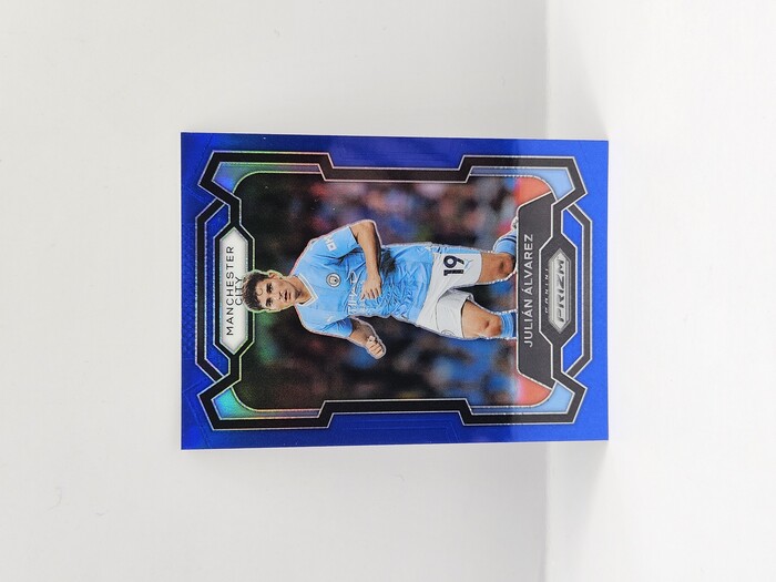 2023-24 Panini Prizm Premier League Julian Alvarez Blue /299 No.4