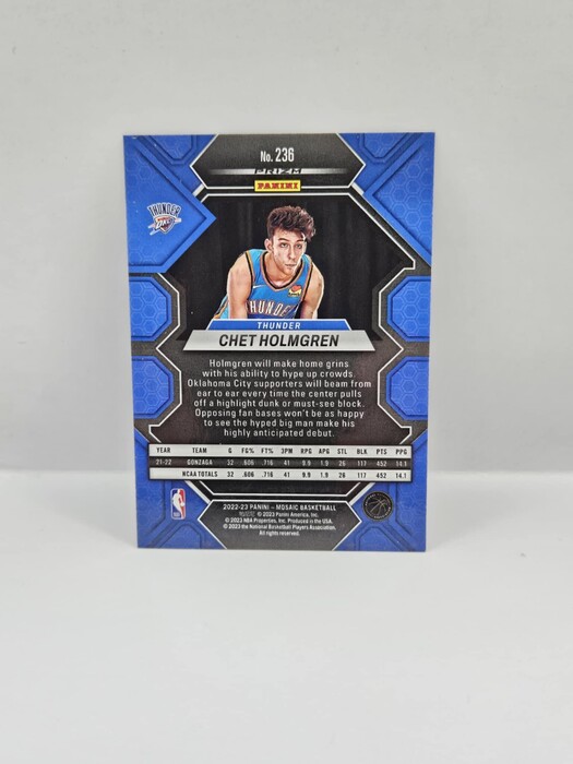 2022-23 Panini Mosaic Basketball Chet Holmgren mosaic parallel rookie No.236