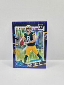 2023 Donruss Optic Football Sean Clifford purple shock wave Rated Rookie No.242