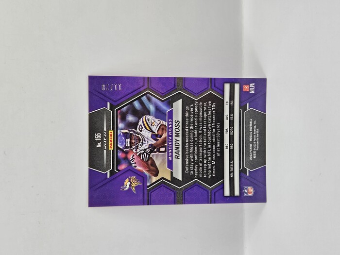 Panini Mosaic fastbreak football Randy Moss pink fastbreak /20