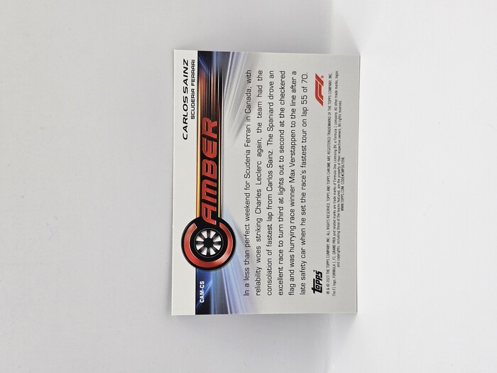 2023 Topps Chrome Formula 1 Carlos Sainz ''Camber'' #CAM-CS