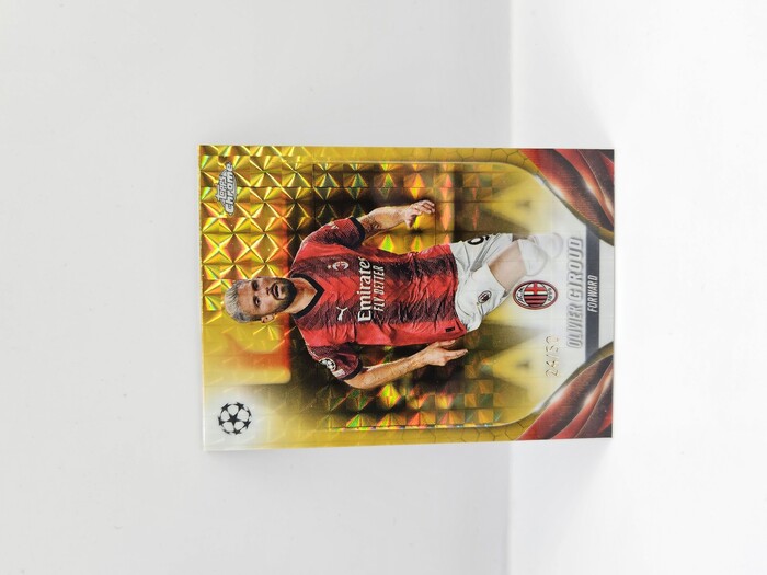 2023-24 Topps Chome Soccer Olivier Giroud Geometric Gold Refractors No.43