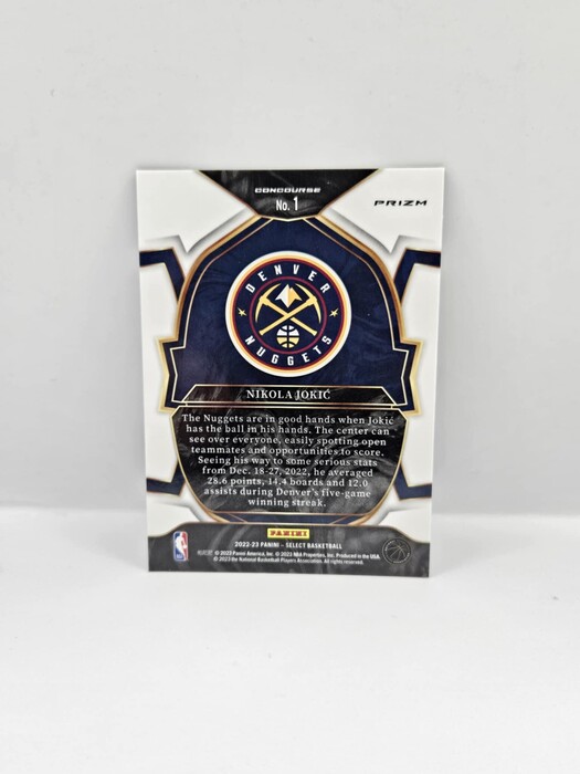 2022-23 Panini Select basketball Nikola Jokic green/white/purple concourse No.1