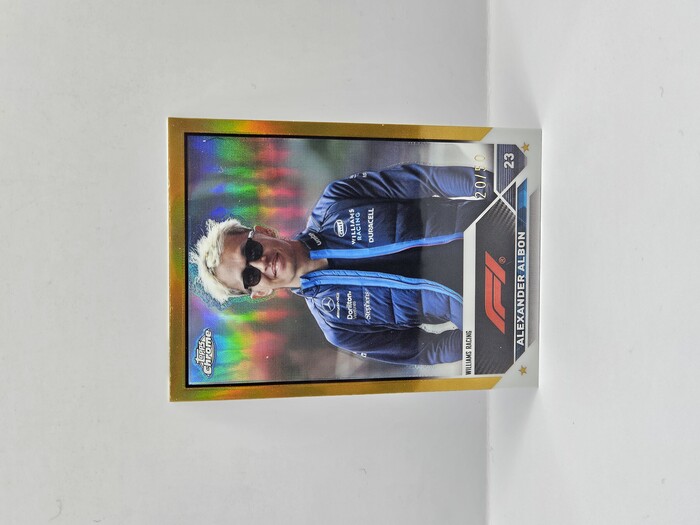 2023 Topps Formula 1 Alexander Albon Gold Refractor /50 No.62