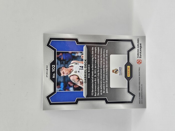 2023-24 Panini euroleague prizm Gabriel Deck silver No.102