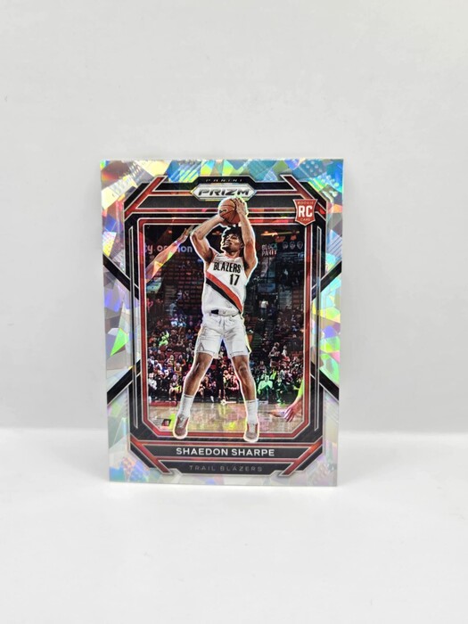2022-23 Panini Prizm Basketball Shaedon Sharpe cracked ice rookie No.250
