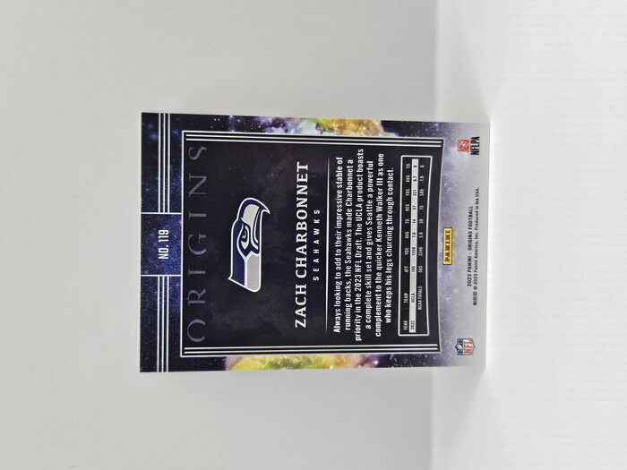 2023 Panini Origins Football Zach Charbonnet Rookie No.119