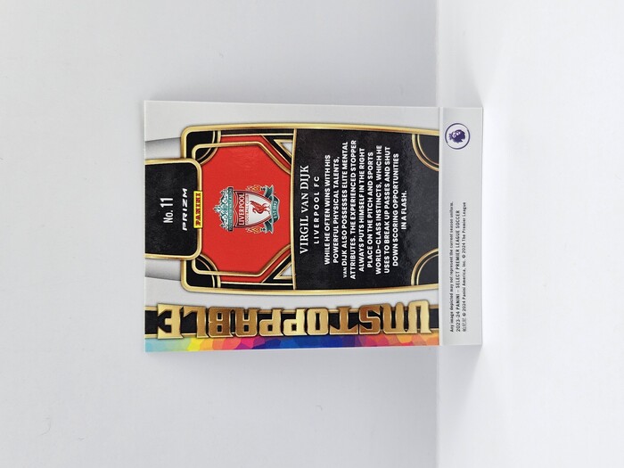 2023-24 Panini Select Premier League Soccer Virgil Van Dijk ''Unstopable'' Prizm  No.11