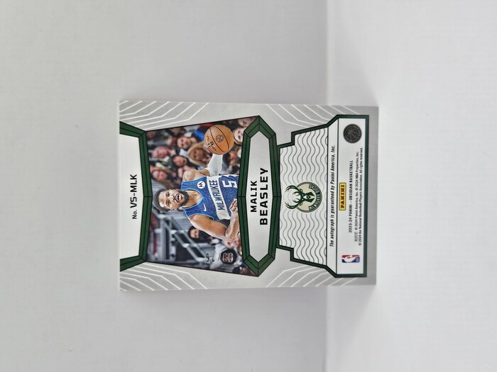 2023-24 Panini Obsidian Basketball Malik Beasley ''Volcanic'' Autograph /75 NO.VS-MLK