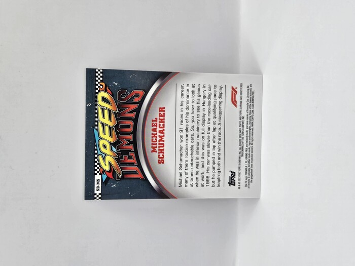 2023 Topps Chrome Formula 1 Michael Schumacher ''Speed Demons'' #SD-MS