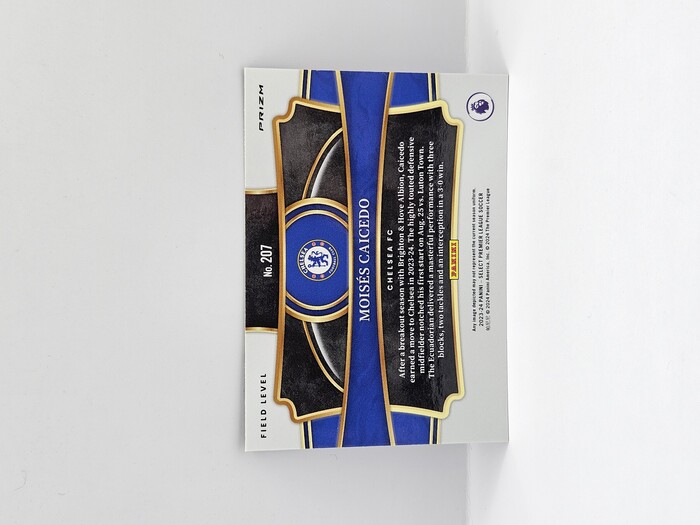 2023-24 Panini Select Premier League Soccer Moises Caicedo Purple Mojo Field Level No.207