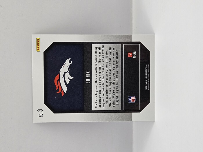 2024 Panini Prizm Football Bo Nix Emergent rookie No.3