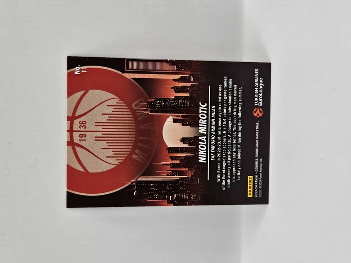 2023-24 Panini euroleague donruss Nikola Mirotic ''Club Edition'' No.11