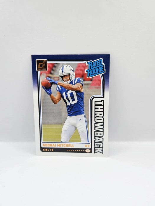 2024 Panini Donruss Football Adonai Mitchell Rated Rookie ''Throwback'' No13