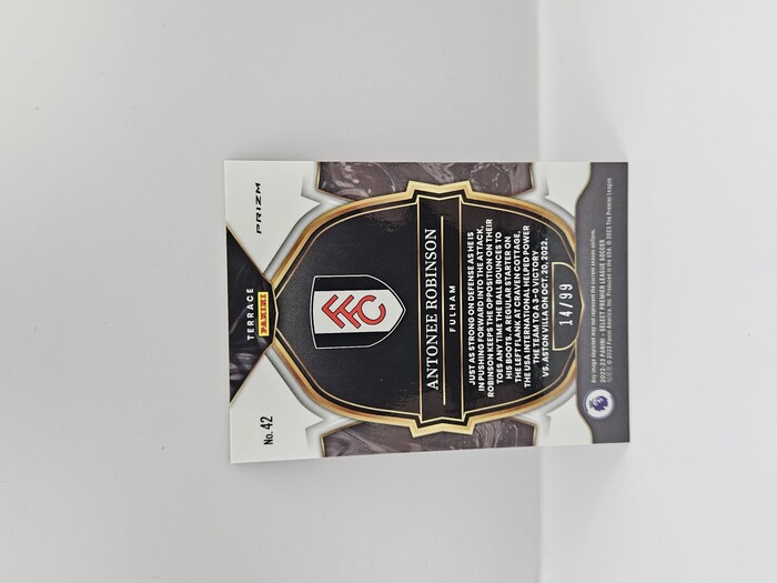 2022-23 Panini Select Premier League Soccer Antonee Robinson Orange /99  No.42