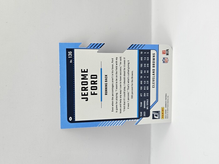 2024 Panini Donruss Jerome Ford Silver Die-Cut ''Press Proof'' /75 No.136