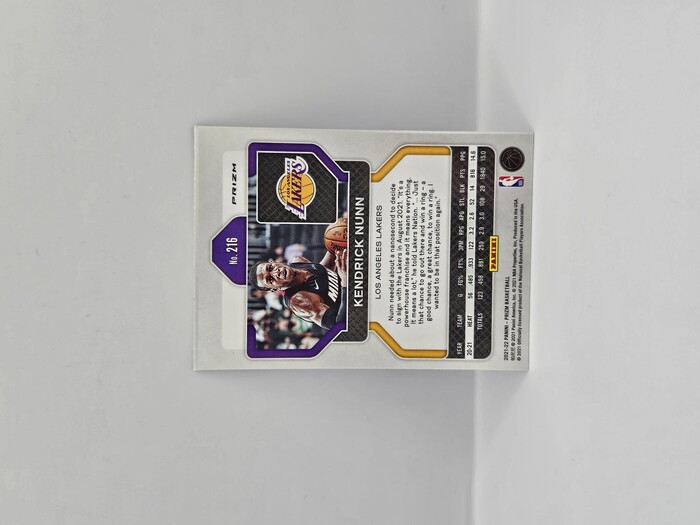 Panini Prizm Basketball Kendrick Nunn 75th Anniversary parallel No.216
