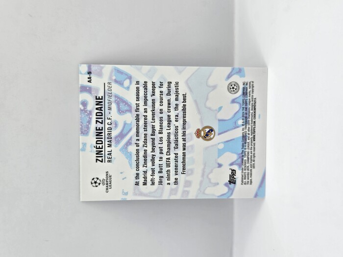 2024 Topps Merlin Soccer Zinedine Zidane ''Ageless Alchemy'' No.AA-5
