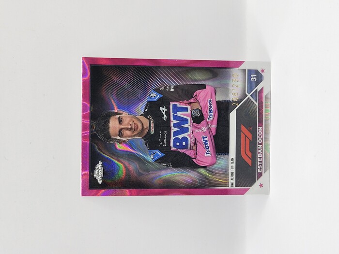 2023 Topps Chrome Formula 1  Esteban Ocon Fuchia lava refractor /250 #29
