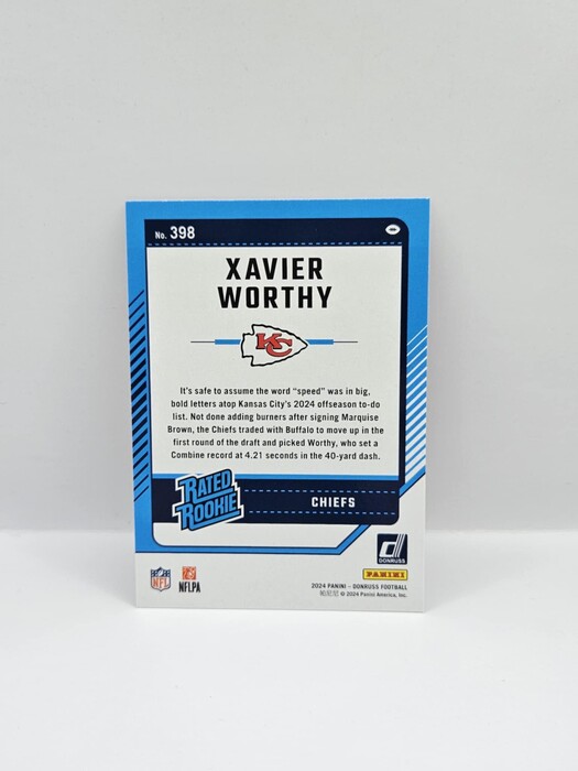 2024 Panini Doruss Football Xavier Worthy Rated Rookie No.398