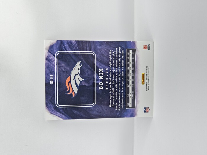 2024 Panini Origins Football Bo Nix Rookie No.149