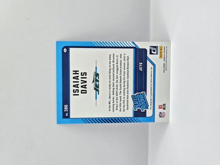 2024 Panini Donruss Isaiah Davis Purple Rated Rookie Autograph /150 No.386