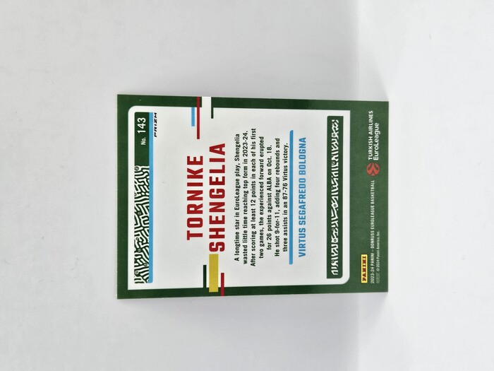 2023-24 Panini euroleague donruss optic Tornike Shengelia holo No.143