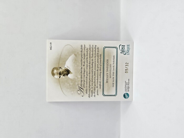 2023 Futera Wesley Sneijder heritage /23 HG119