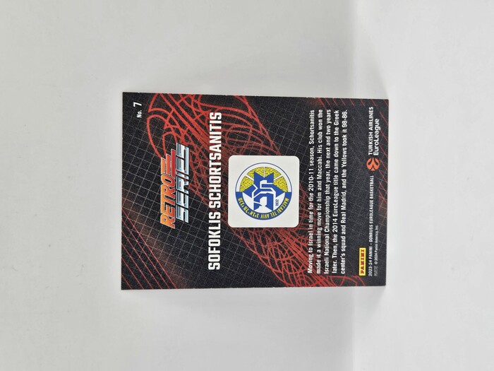 2023-24 Panini euroleague donruss Sofoklis Schortsanitis ''Retro series'' Press proof No.7