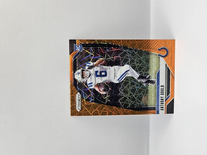 2024 Panini Prizm Football Anthony Gould Orange Lazer Rookie No.305