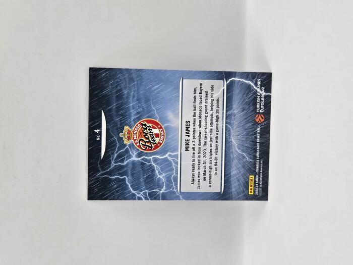 2023-24 Panini euroleague donruss Mike James ''Reigning 3s'' No.4