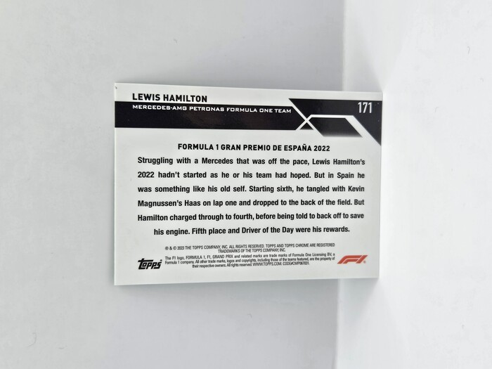 2023 Topps Formula 1 Lewis Hamilton Green /99 No.171