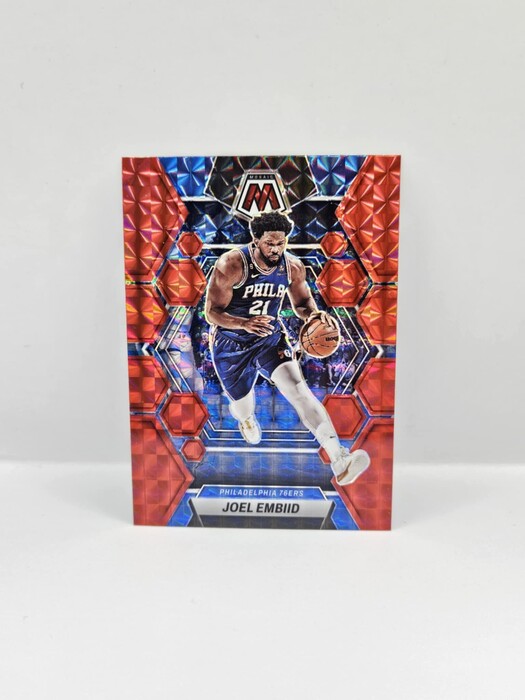 2022-23 Panini Mosaic Basketball Joel Embiid red mosaic No.141