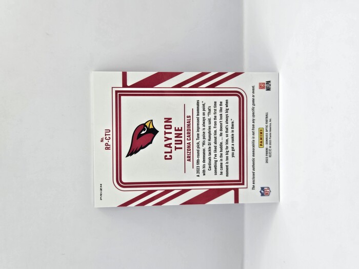 2023 Panini Donruss Optic Football Clayton Tune ''Rookie Phenom'' No.RP-CTU 