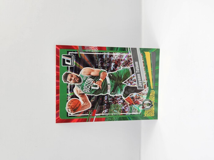 2023-24 Panini Donruss Basketball Jayson Tatum Green/Red Lazer /75 No.197