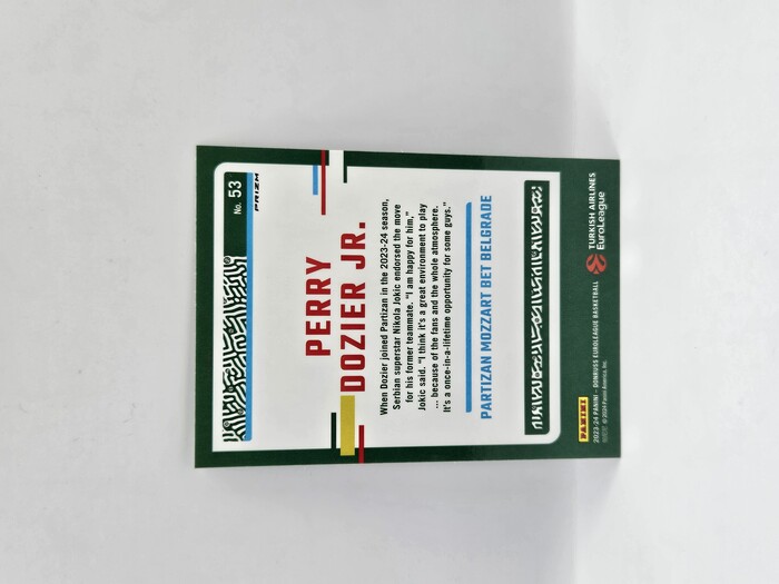 2023-24 Panini euroleague donruss Perry Dozier Jr. holo No.53
