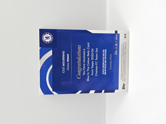 Topps Chelsea ''Blue is the Colour'' Jose Mourinho relic /5 No.BR-JM