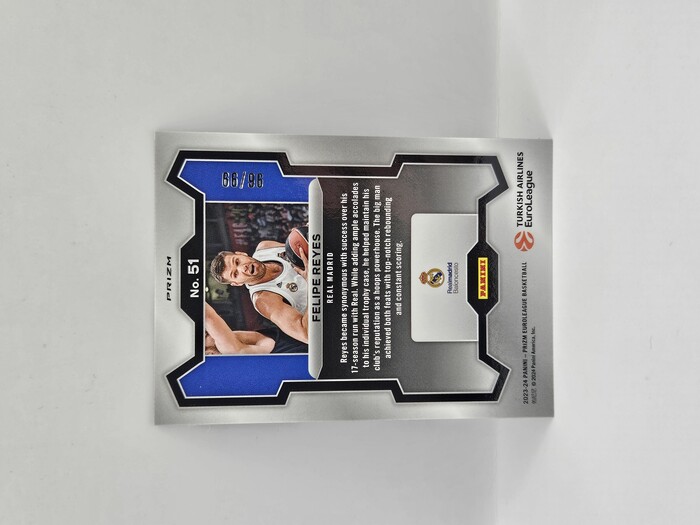2023-24 Panini euroleague prizm2023-24 Felipe Reyes purple /99 No.51