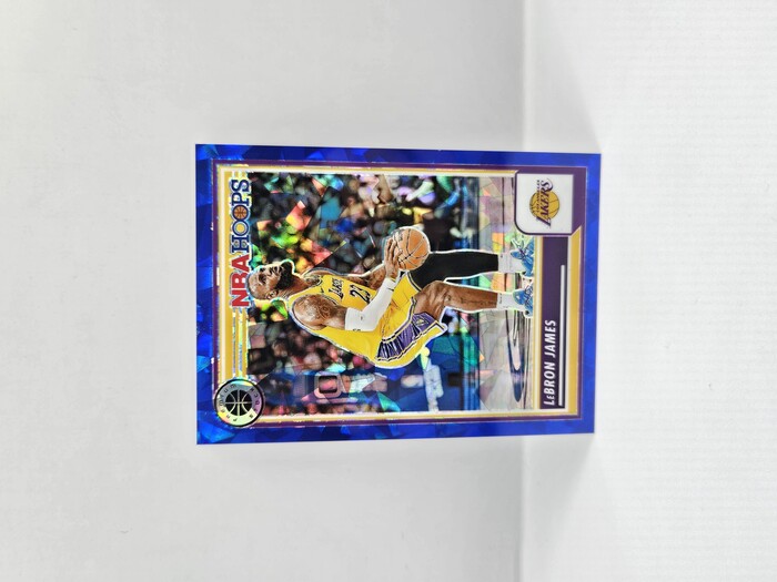 2023-24 Panini Hoops Premium Basketball LeBron James Blue Cracked Ice /99 No.149
