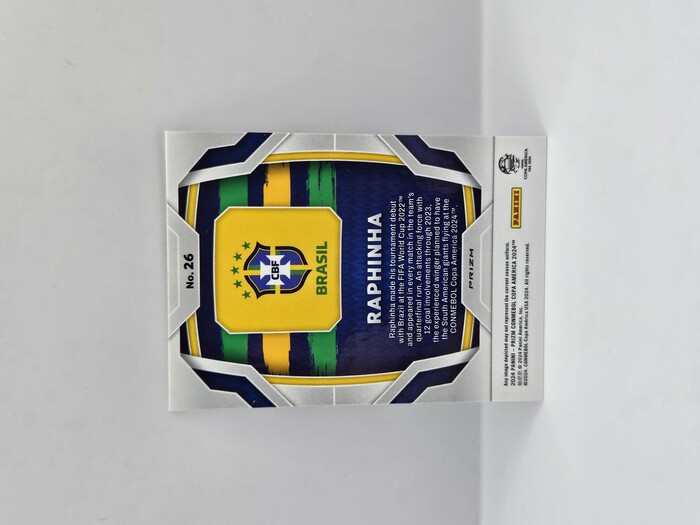 2024 Panini Prizm Copa America Raphinha pulsar No.26