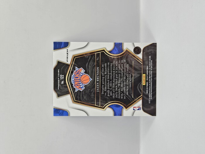 2022-23 Panini Select Basketball Jalen Brunson blue prizm Premier level No.122