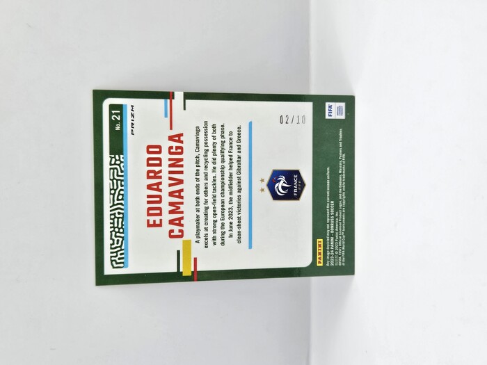2023-24 Panini Donruss Soccer Eduardo Camavinga Gold Optic /10 No.21