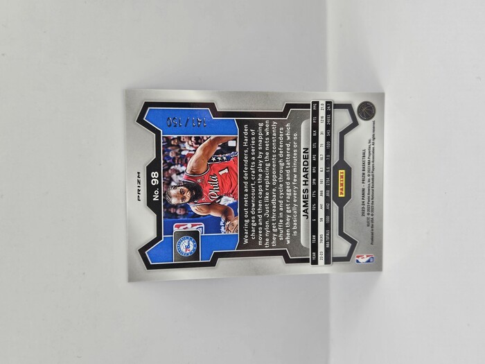 2023-24 Panini Prizm Fastbreak Basketball James Harden Blue Fastbreak /150 No.98