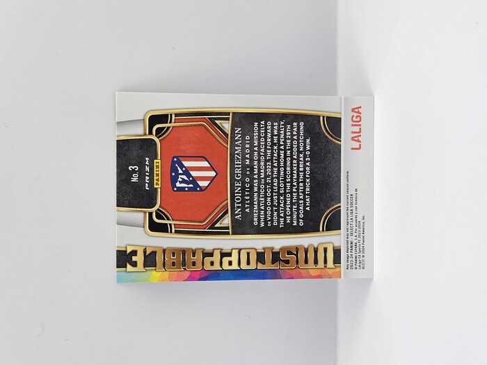 2023-24 Panini Select La Liga Soccer Antoine Griezman ''Unstoppable'' Prizm No.3