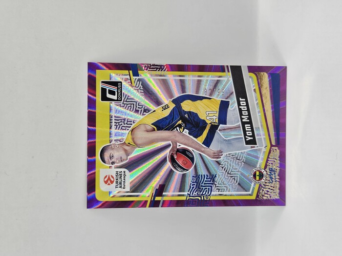 2023-24 Panini euroleague Donruss Yam Madar purple laser /99 No.73