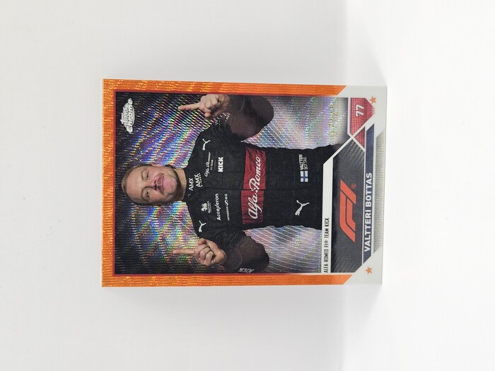 2023 Topps Chrome Formula 1 Valtteri Bottas orange wave /25 #36