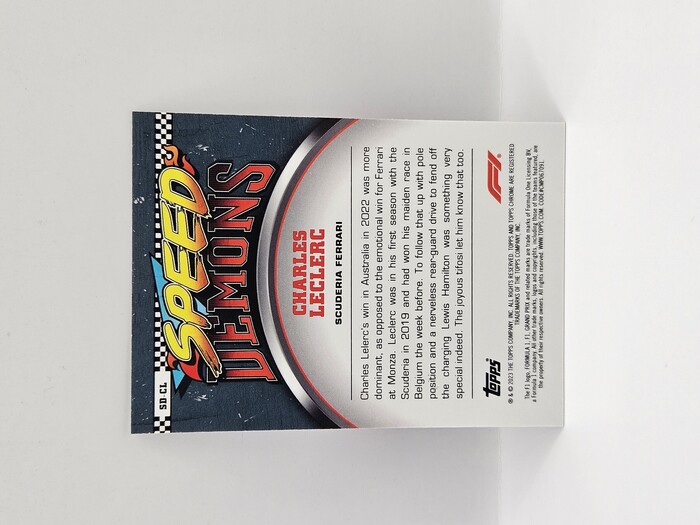 2023 Topps Chrome Formula 1  Charles Leclerc ''Speed Demons'' #SD-CL