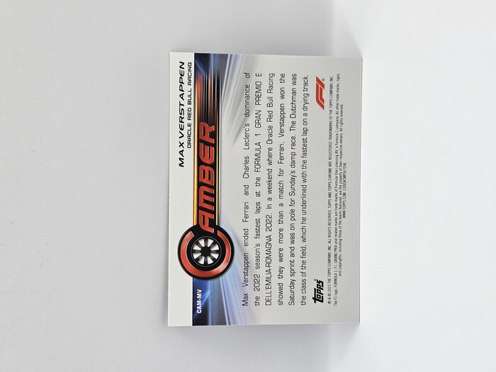 2023 Topps Chrome Formula 1  Max Verstappen ''Camber'' #CAM-MV