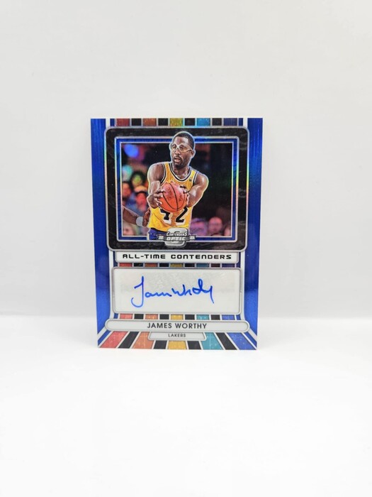 2022-23 Panini Contenders Optic basketball James Worthy ''All-time contenders'' autograph /49 No.ATC-JWT